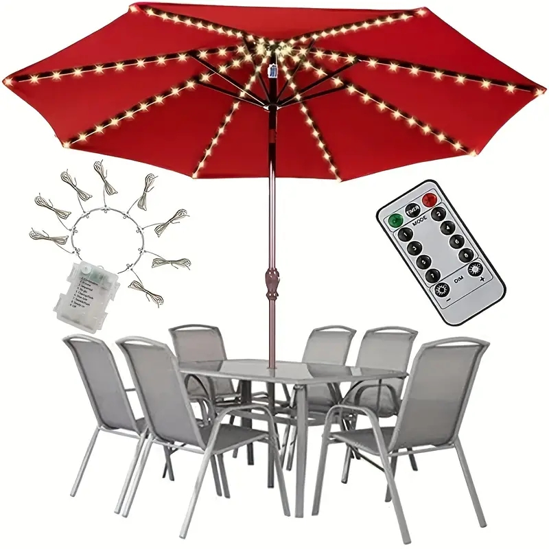 Smart Garden Umbrella - 104 LED Umbrella Lights Outdoor Lighting