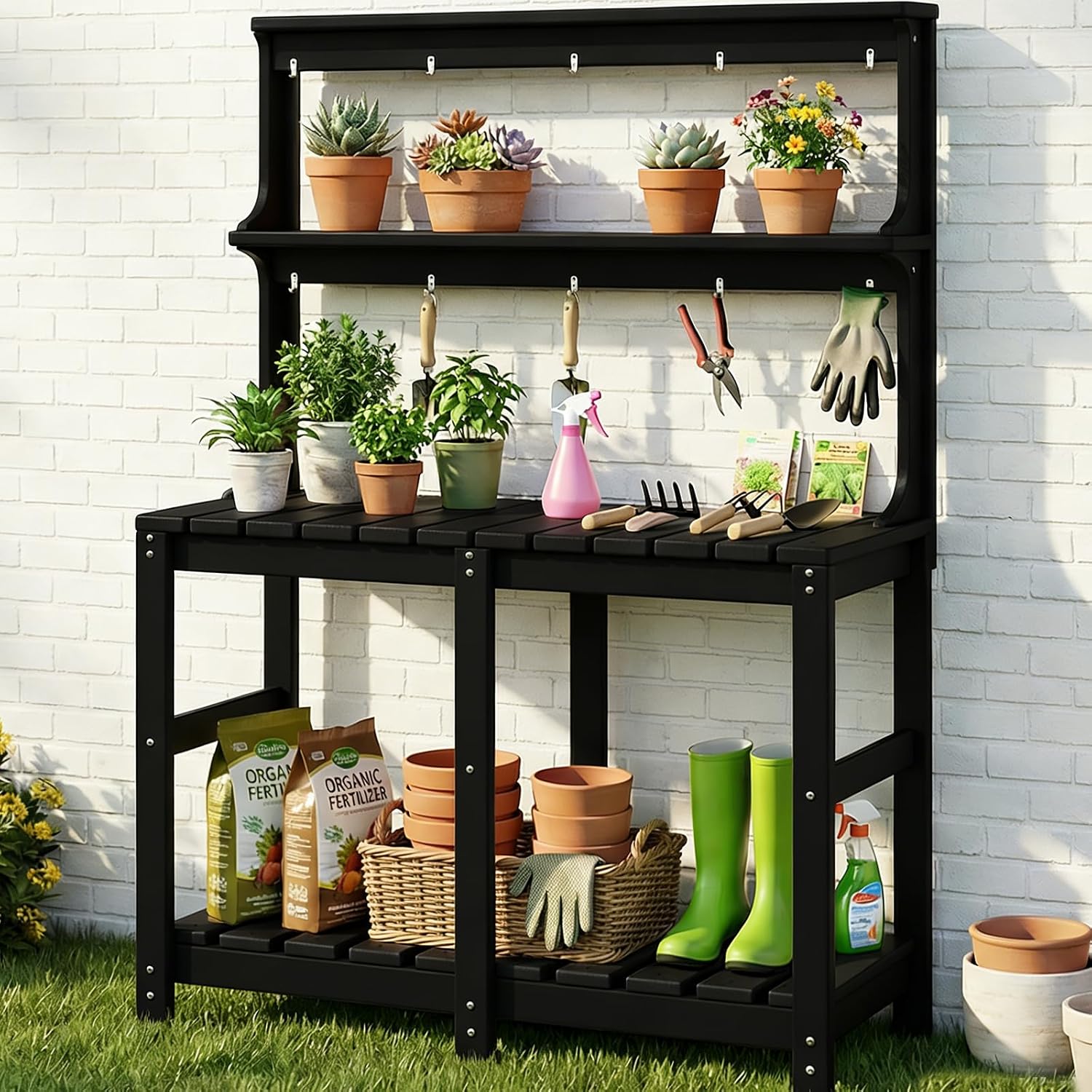 Garden Weather Station - All Weather HDPE Potting Table Bench