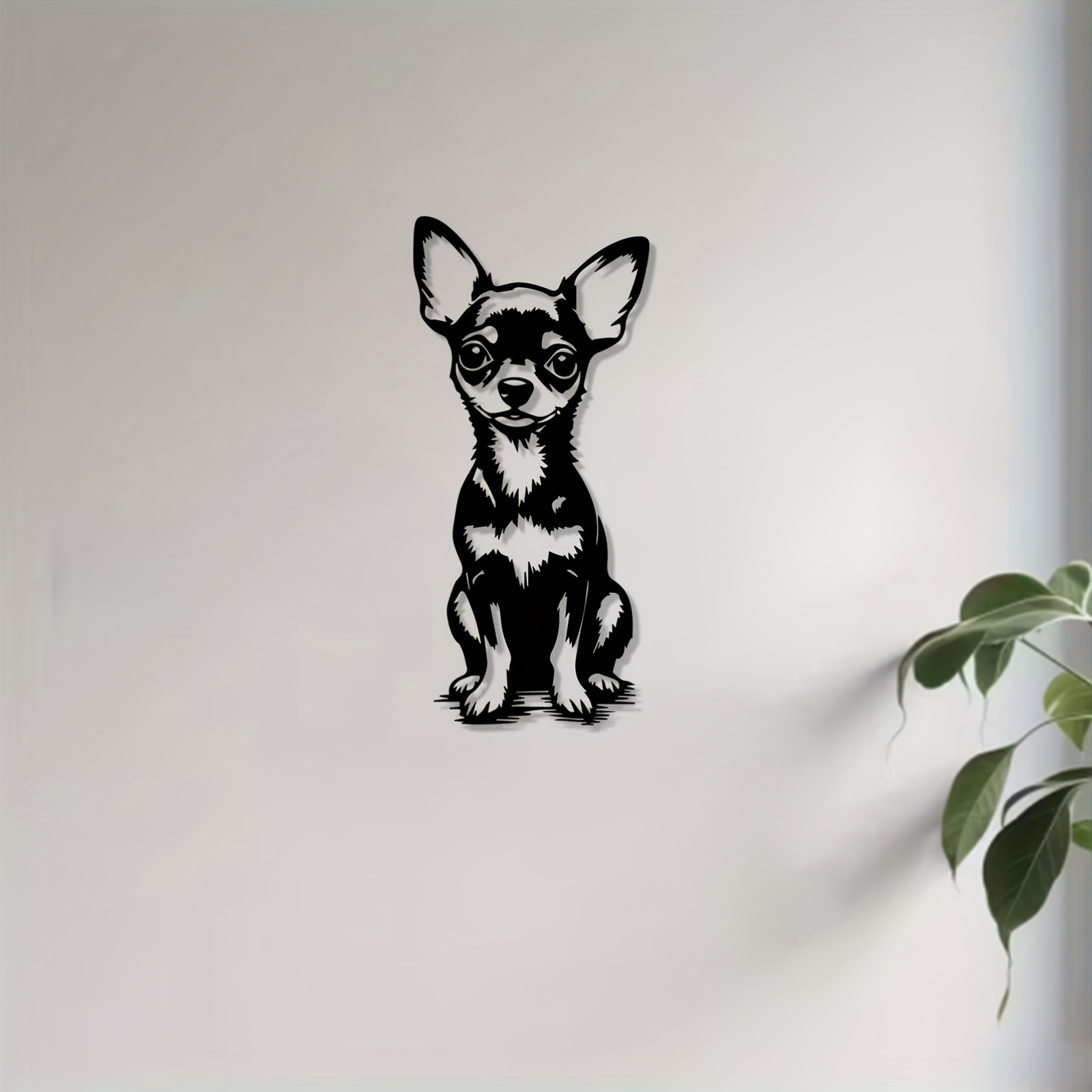 Smart Garden In Home - Mordern Metal Wall Art Cute Chihuahua