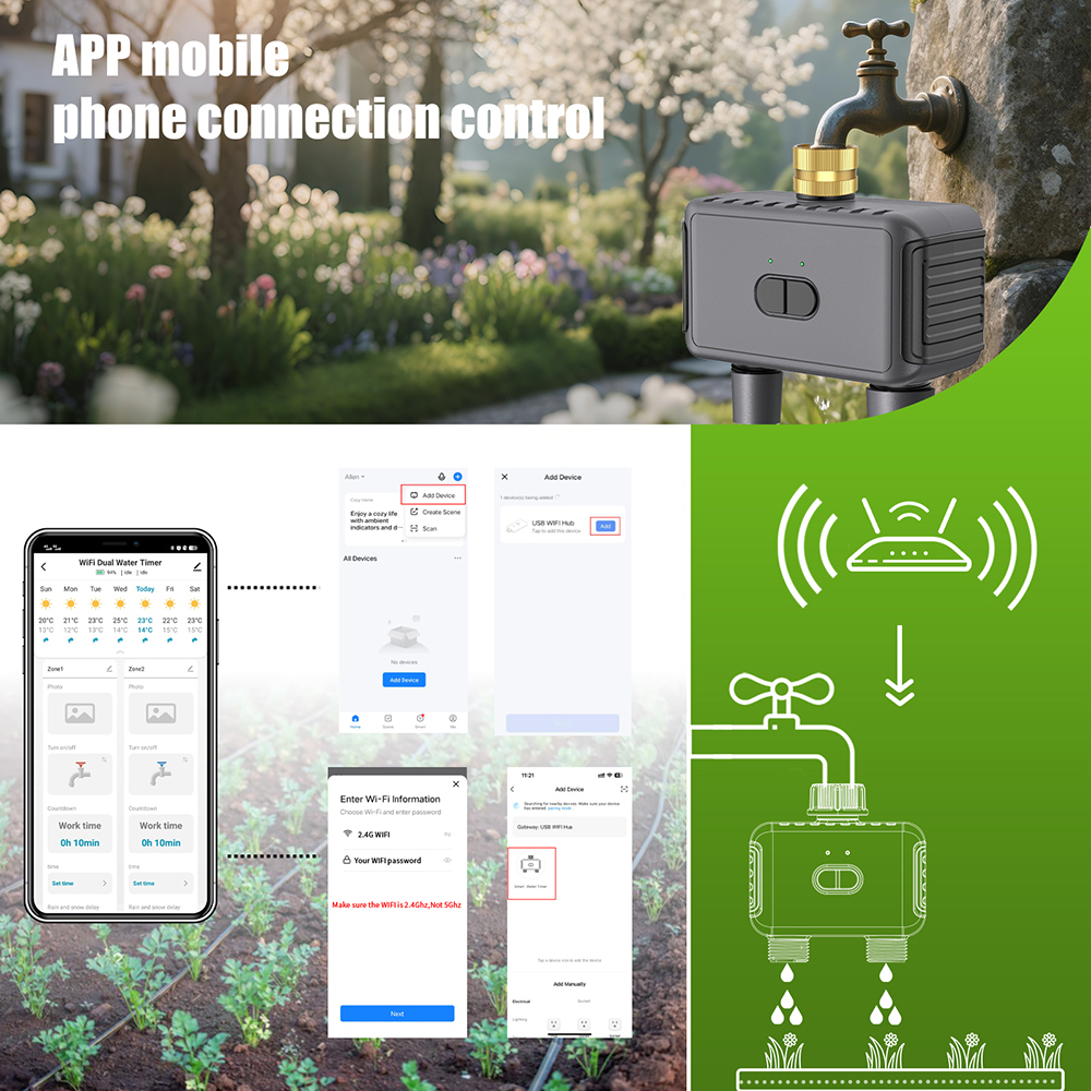 Tuya WiFi Water Timer Smart 2  - Smart Garden Sphagnum Moss ulasan dan harga