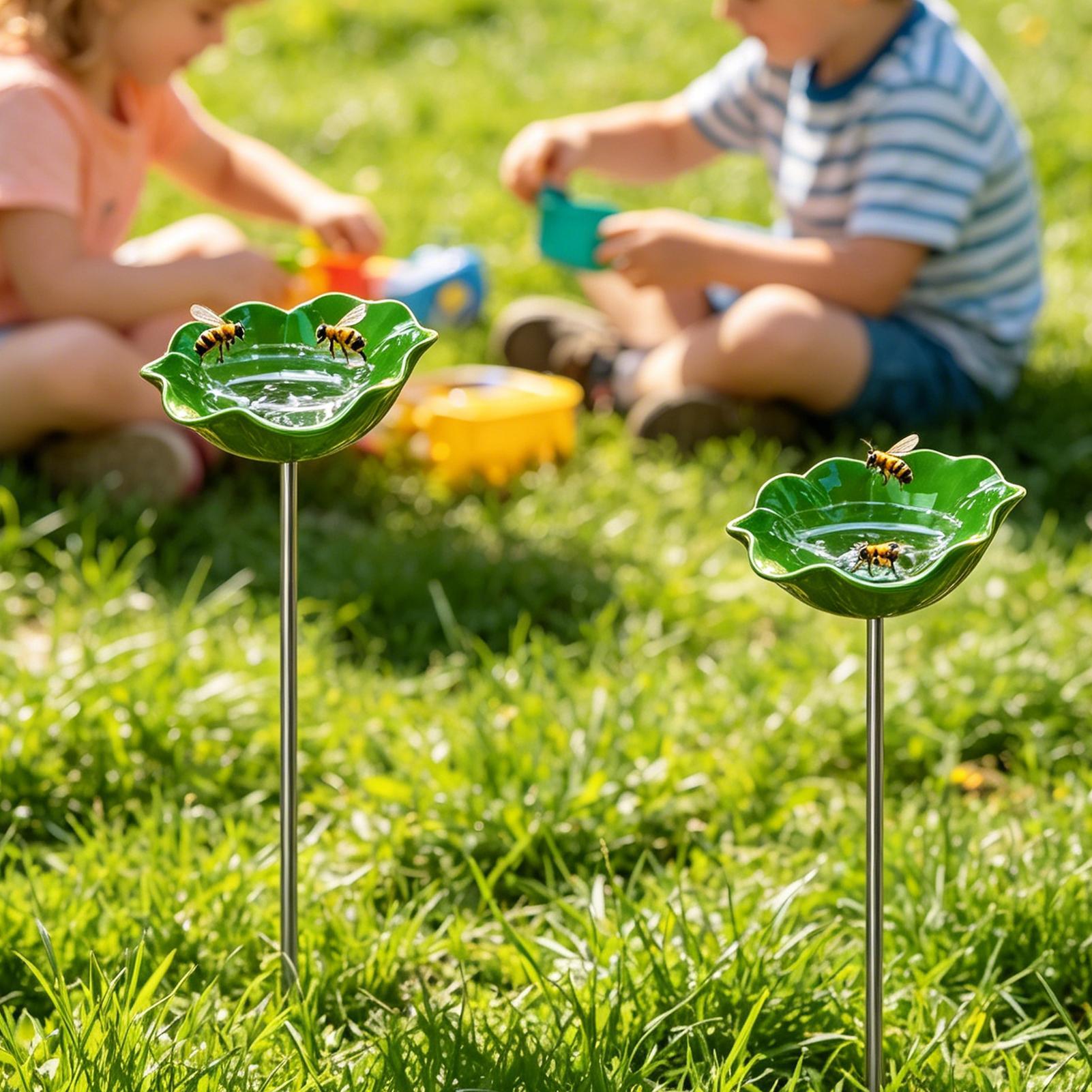 Metal Bee Bath Weather-Resista - Garden Weather Station ulasan dan harga