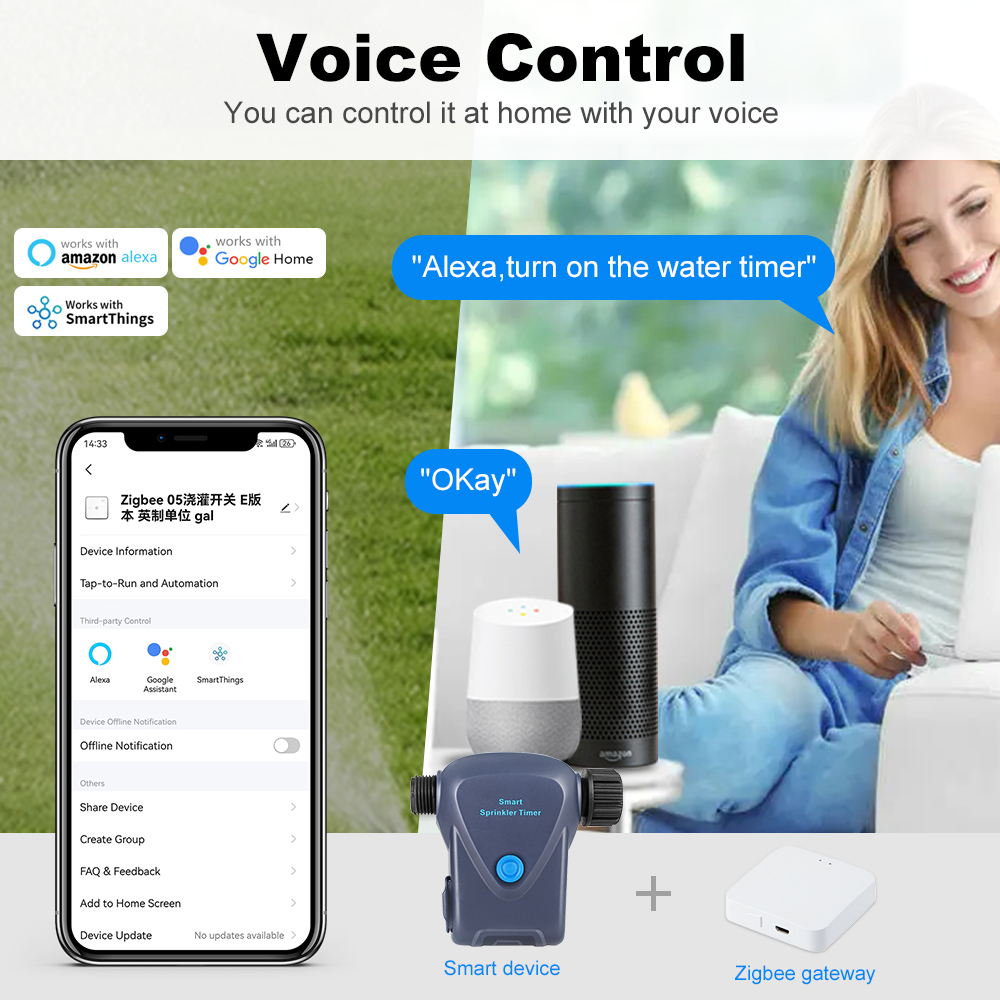Zigbee3.0 Smart Life Automatic - Smart Garden Home Assistant ulasan dan harga