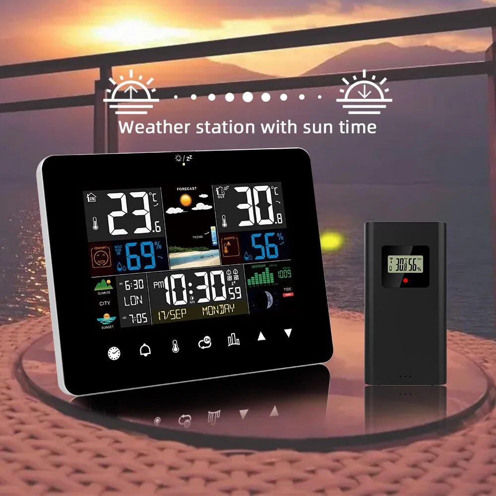 FJ3362G Weather Station Alarm  - Garden Weather Station ulasan dan harga