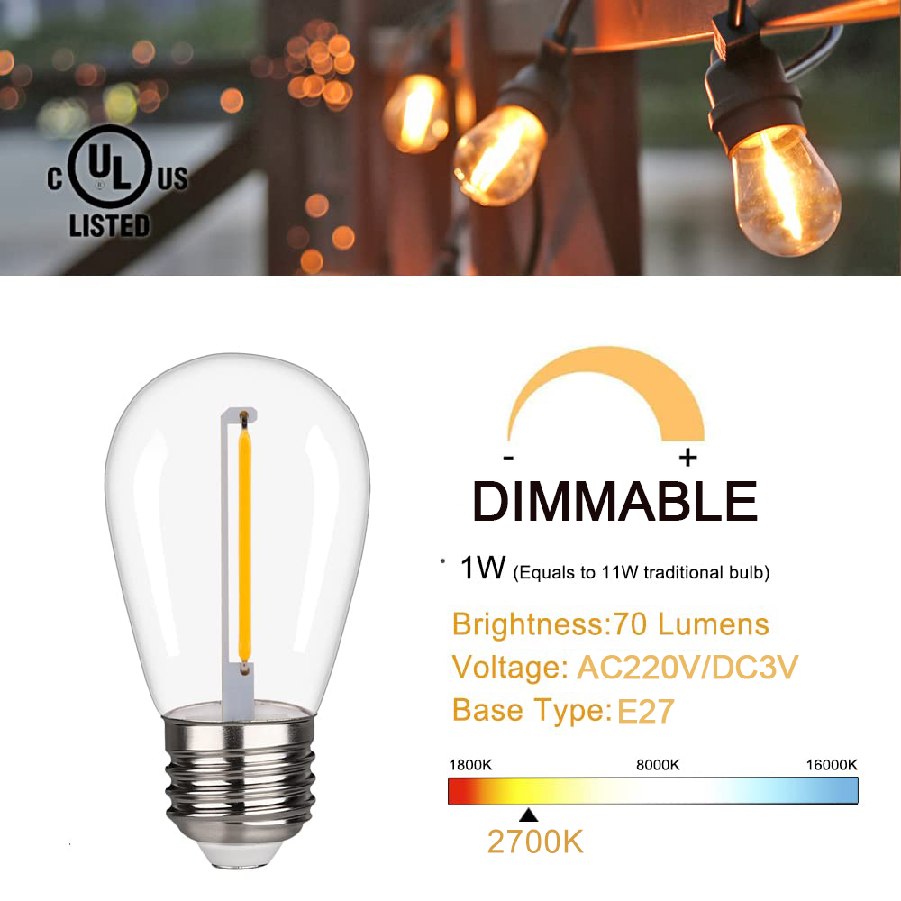 LED S14 Replacement Light Bulb - Smart Garden Umbrella ulasan dan harga