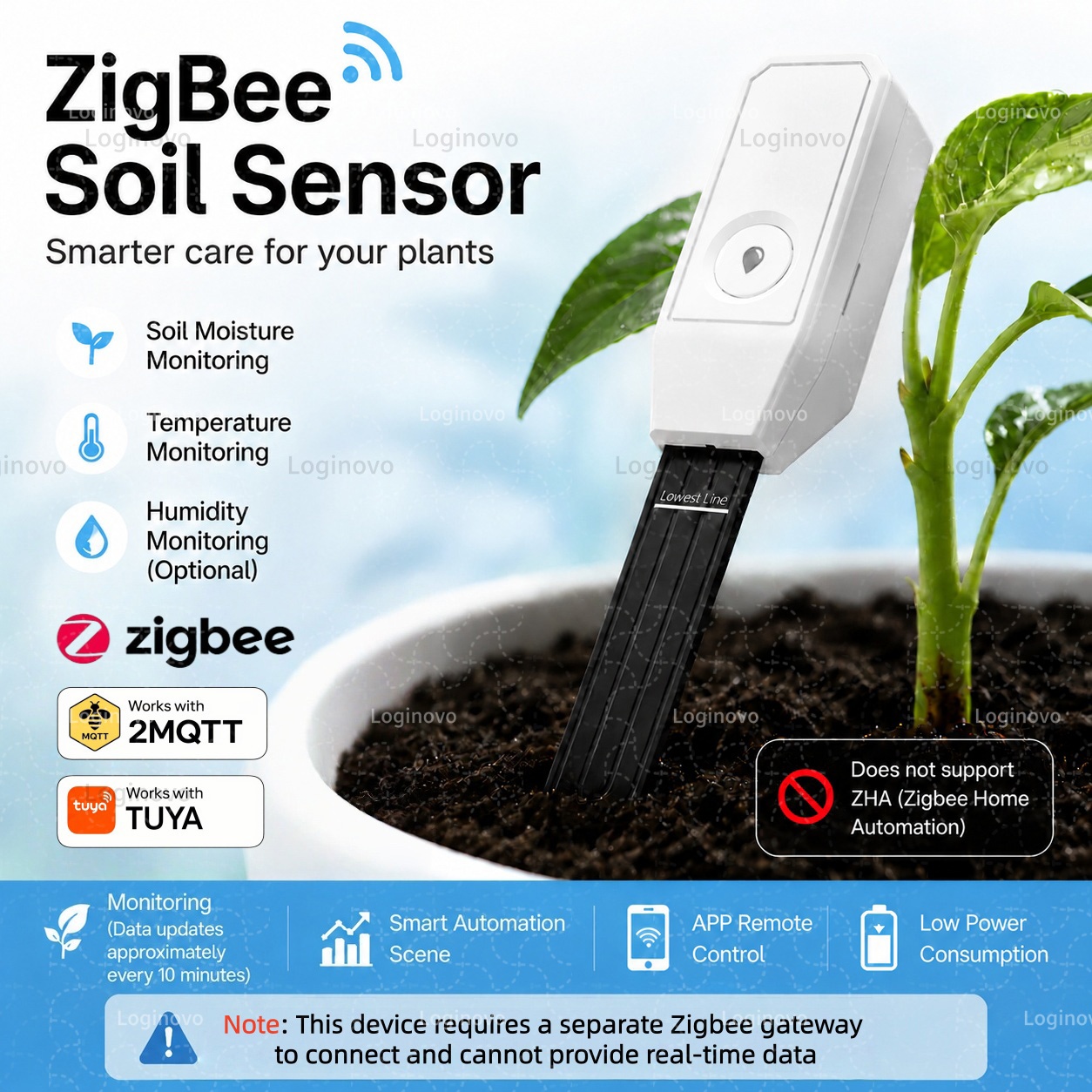 TUYA Zigbee Soil Tester Moistu - Smart Garden Home Assistant ulasan dan harga