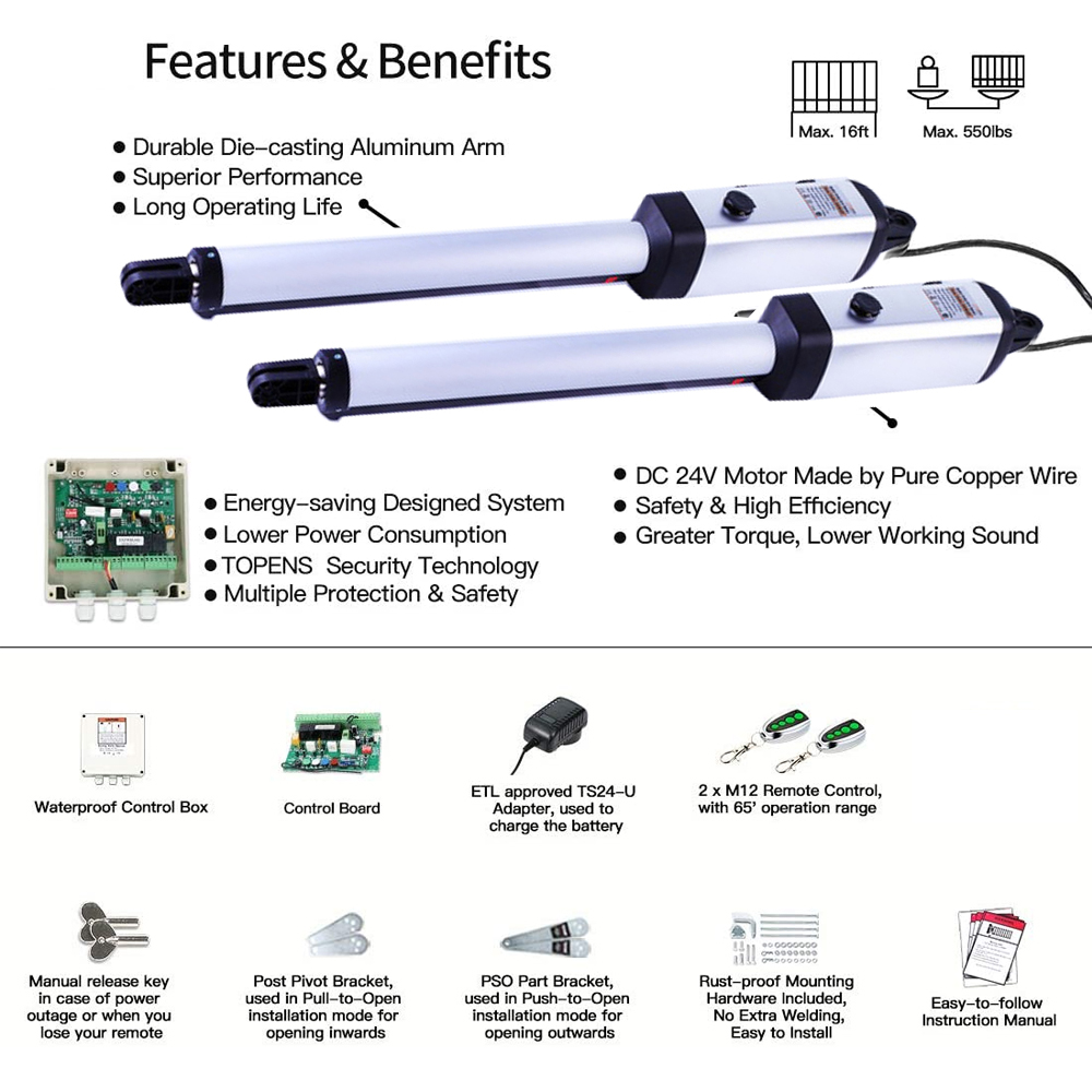 MK702 200KG Auto Swing Gate Op - Smart Garden Home Assistant ulasan dan harga