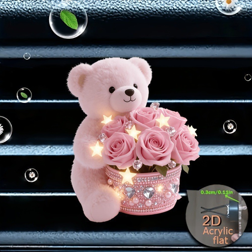 2D Flat Acrylic Car Vent Cute  - Smart Garden In Home ulasan dan harga