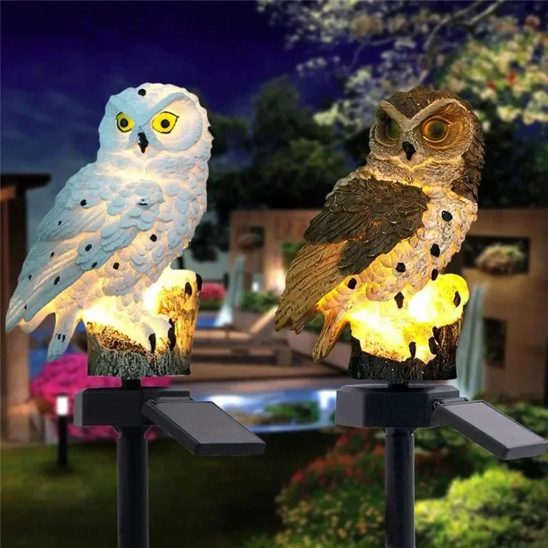 Solar Owl Statue Garden Light  - Smart Garden In Home ulasan dan harga