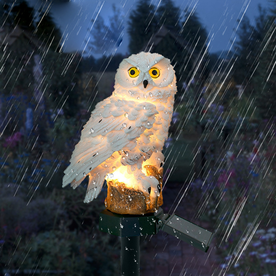 Solar Owl Statue Garden Light  - Smart Garden In Home ulasan dan harga