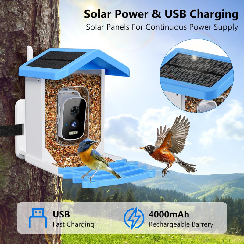 WiFi Smart Bird Feeder with Ca - Smart Garden Ai ulasan dan harga
