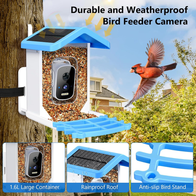 WiFi Smart Bird Feeder with Ca - Smart Garden Ai ulasan dan harga