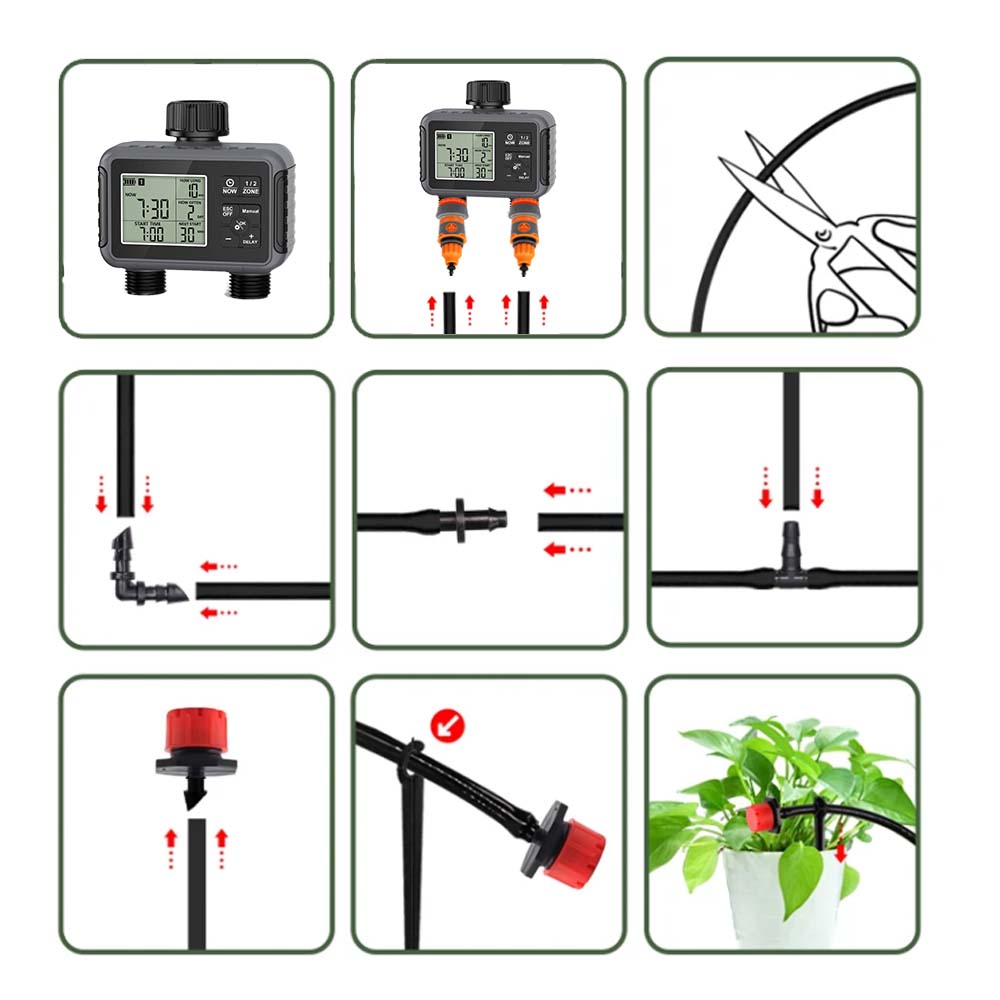 Dual Zone Independent Display  - Smart Garden Timer ulasan dan harga