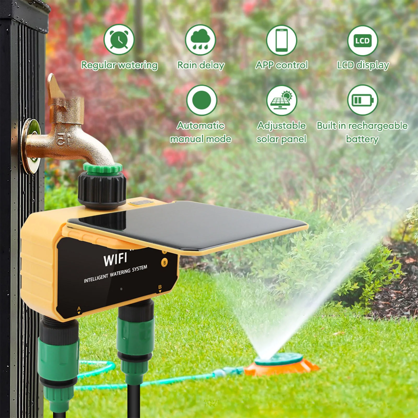 Solar WiFi Smart Irrigation Ti - Smart Garden Timer ulasan dan harga