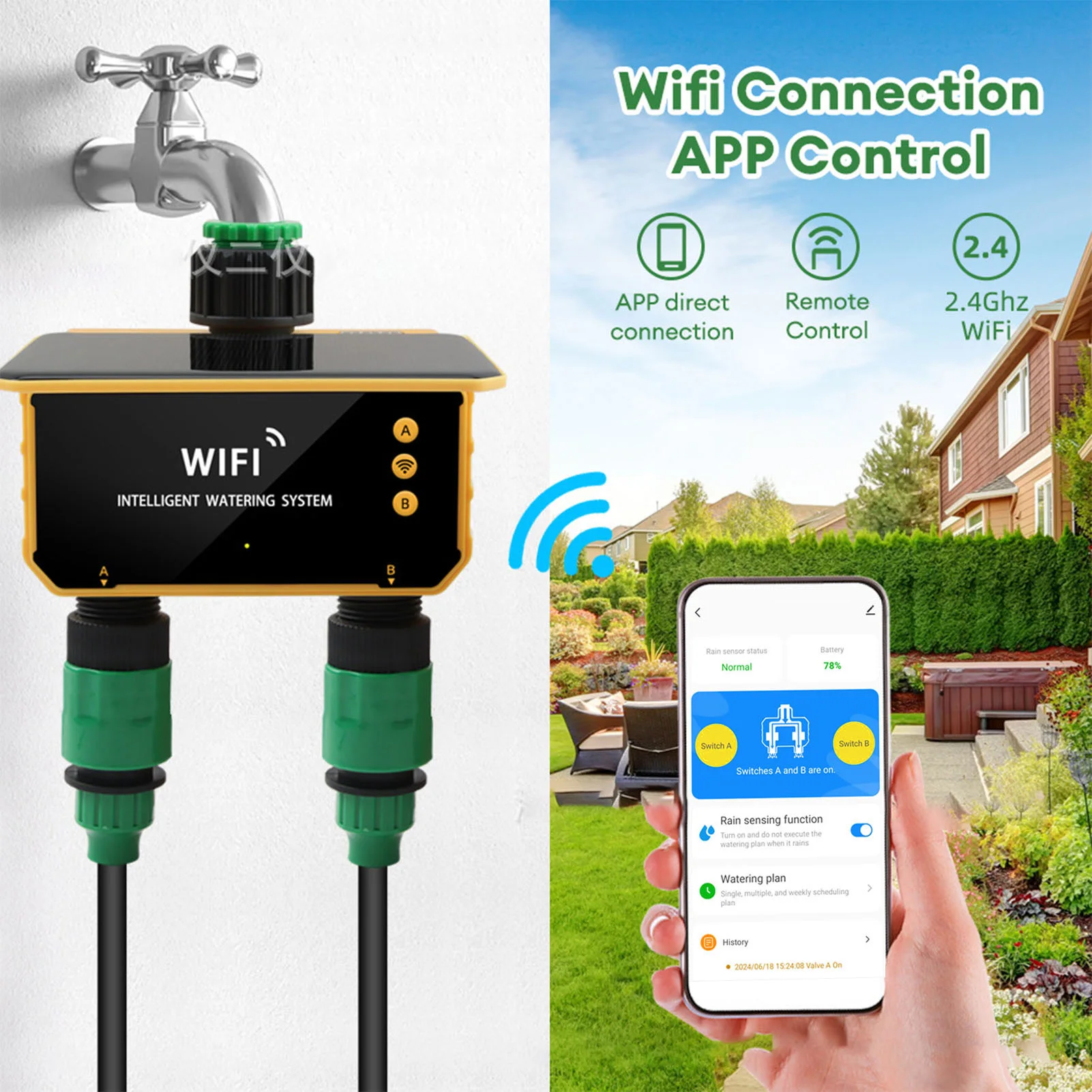 Solar WiFi Smart Irrigation Ti - Smart Garden Timer ulasan dan harga