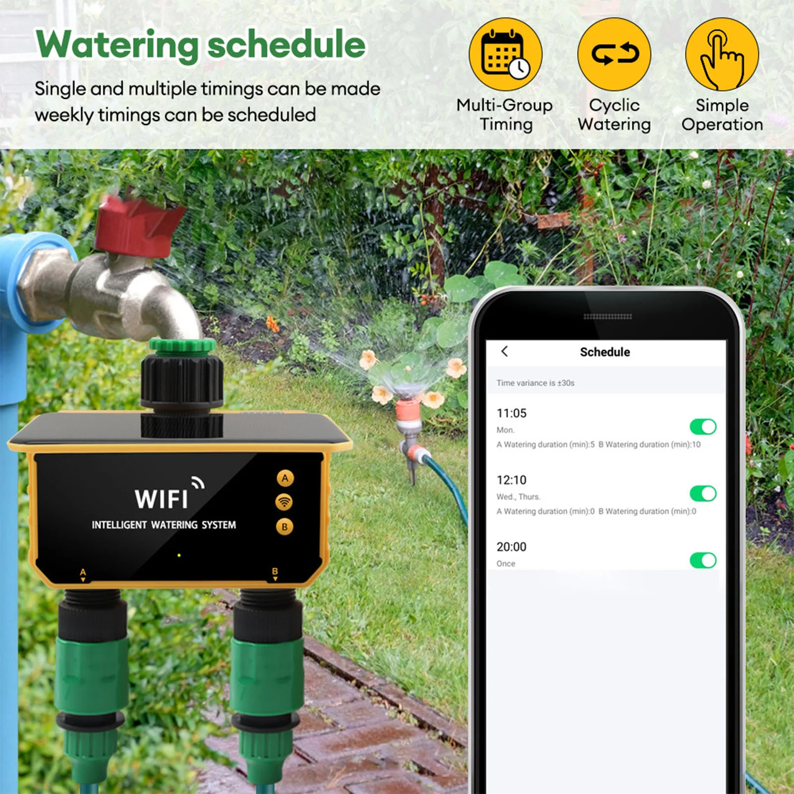 Solar WiFi Smart Irrigation Ti - Smart Garden Timer ulasan dan harga