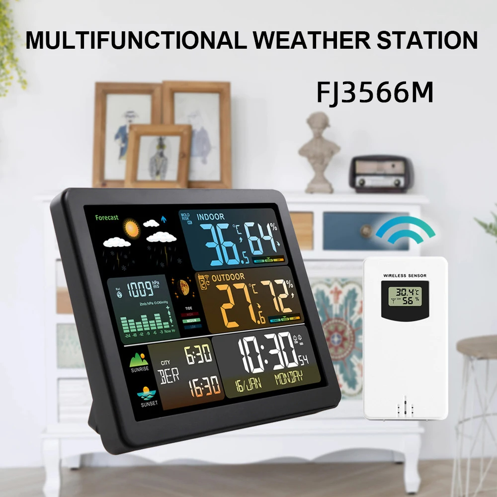 Digital Weather Station Clock  - Garden Weather Station ulasan dan harga
