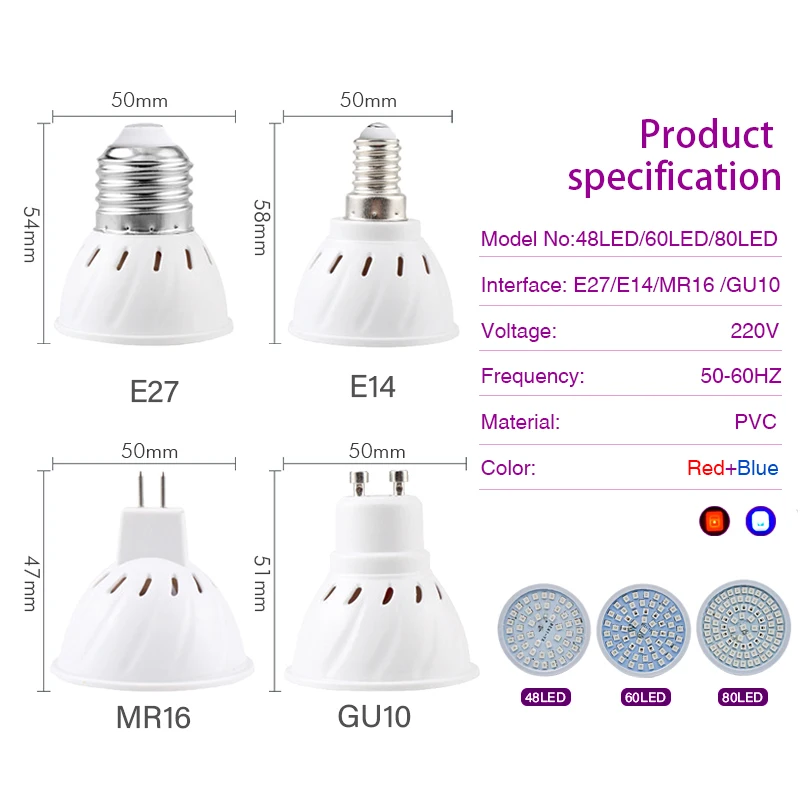 LED Grow Light E14 E27 MR16 GU - Smart Garden Umbrella ulasan dan harga
