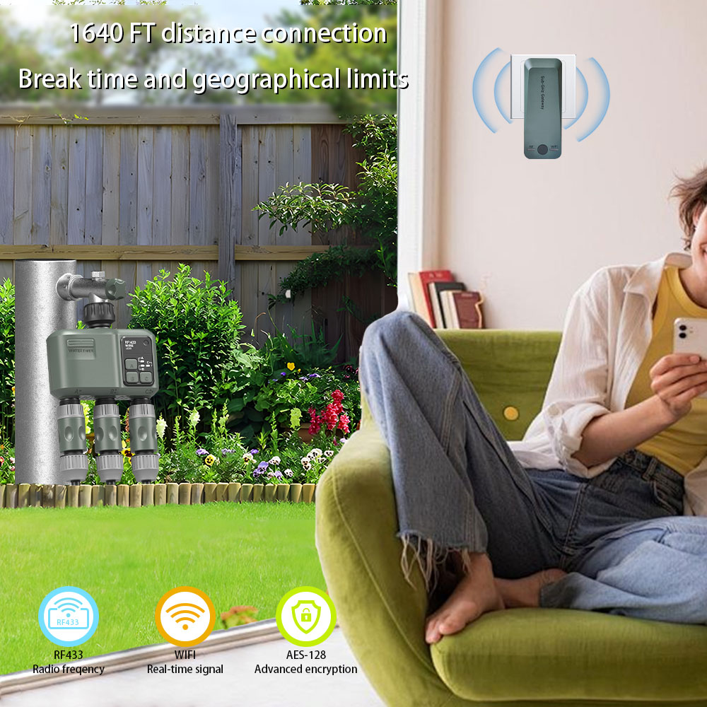 Tuya Wifi+RF433 3-outlet Water - Smart Garden Timer ulasan dan harga