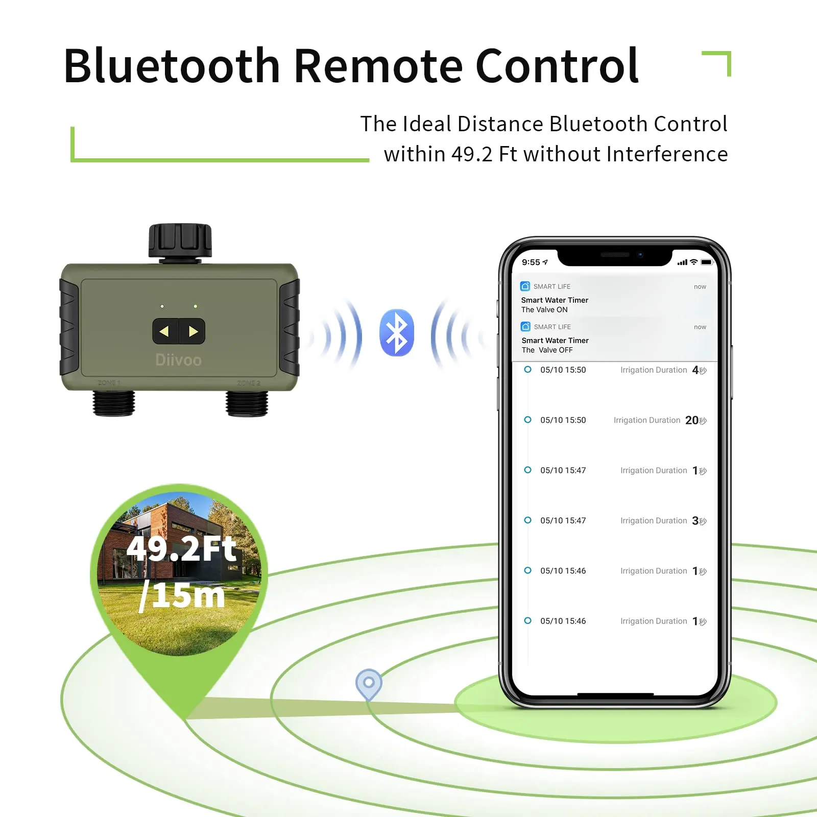Diivoo Timed Sprinkler for Blu - Smart Garden Products ulasan dan harga