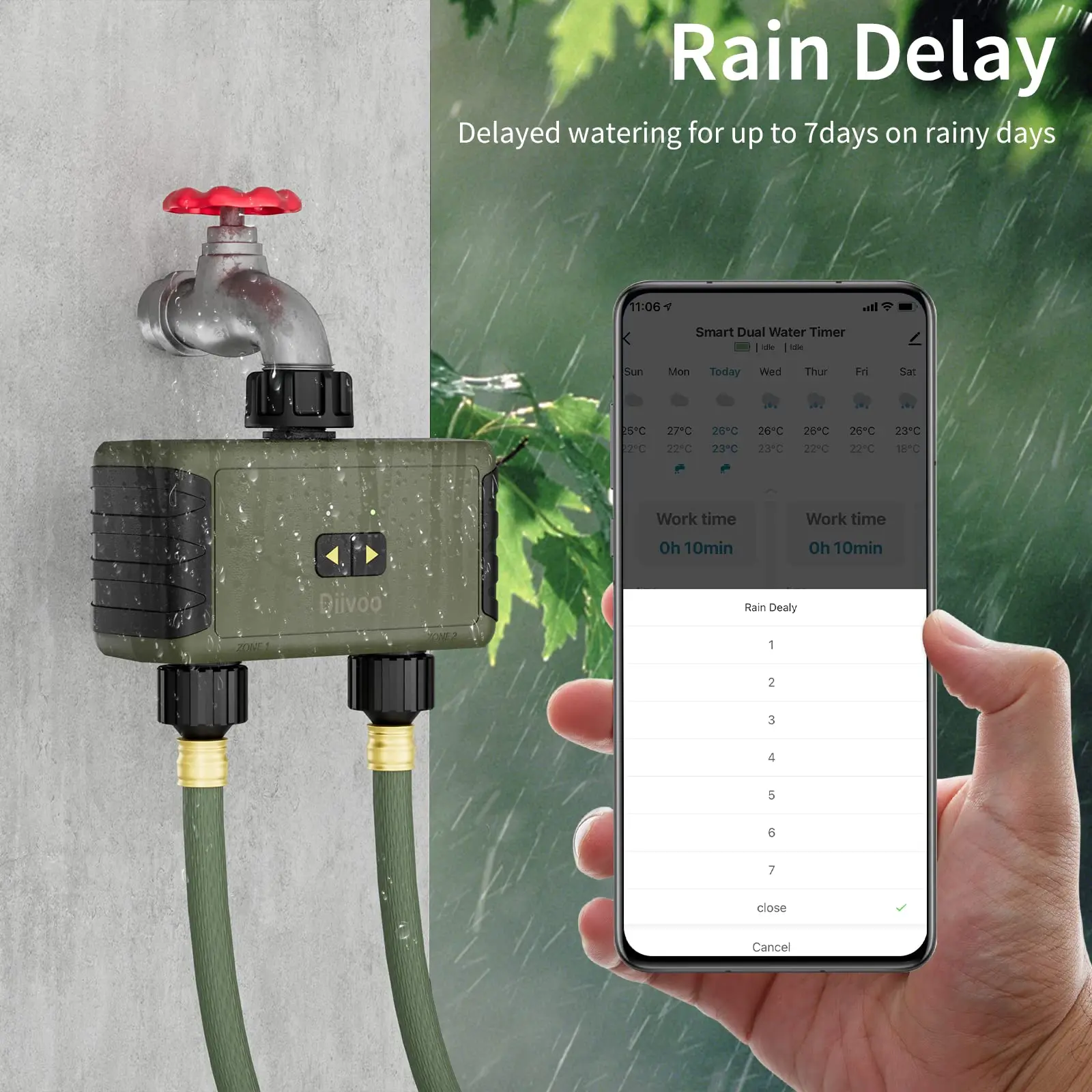 Diivoo Timed Sprinkler for Blu - Smart Garden Products ulasan dan harga